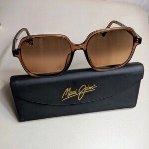 Maui Jim Little Bell Espresso PolarizedPlus2® Square 55mm Sunglasses w/case New
